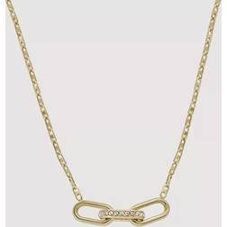 Fossil JF04523710 Gold Tone Cubic Zirconia Necklace J49334