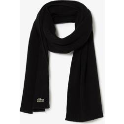 Lacoste Knitted Scarf Mens Black