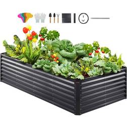 VEVOR Galvanized Raised Garden Bed Planter Box 94.5x47.2x23.6" Flower Vegetable