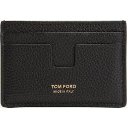 Tom Ford Logo leather holder - black One