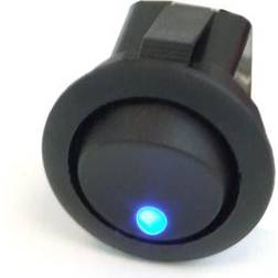 Phobya Wippschalter Rund LED blau 1-polig AN/AUS schwarz 3pin