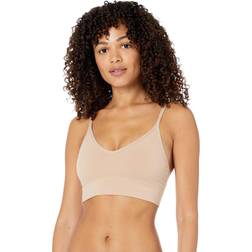 Spanx Womens Toasted Oatmeal EcoCare V-neck Stretch-jersey bra