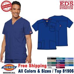 Dickies Men's Eds Signature V-Neck Scrub Top