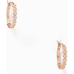 Kate Spade Huggies Earrings Clear/Rosegold One