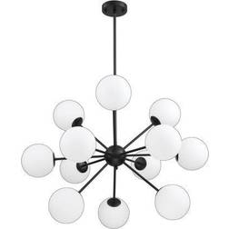 Kendal Lighting Phoenix 12-Light Black Pendant Lamp