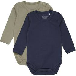 Minymo Body l/ä 2er-Pack Dark Navy Body Langarm