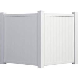 Essentials Somerset 5 White Privacy Corner Fence Panel, 175848