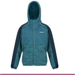 Regatta 11-12 Years, Pagoda Blue/Dragonfly Childrens/Kids Dissolver VI Marl Fleece Full Zip Hoodie