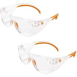 Kimberly-Clark Kleenguard maverick safety glasses, clear/orange, polycarbonate frame kcc49301