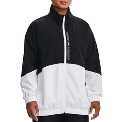 Under Armour Women's UA Woven Oversized Full-Zip Jacket - Black/White
