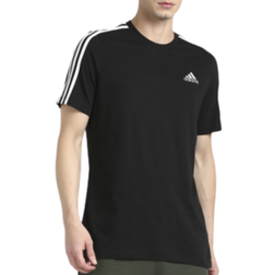 Adidas 3 Stripes Single Jersey Tee - Black/White