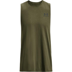 Under Armour Men's UA Sportstyle Left Chest Cut Off Tank Top - Marine Od Green/Black