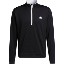 Adidas Quarter Zip Golf Pullover - Black/White