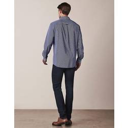 Crew Clothing Classic Fit Micro Stripe Shirt Ultramarine