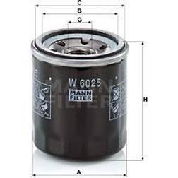 MANN-FILTER Oliefilter W 6025 M20x1.5