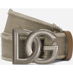 Dolce & Gabbana Tape belt with DG logo sand