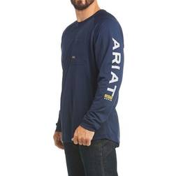 Ariat Rebar Heat Fighter T-Shirt Long Sleeve - Navy Men's