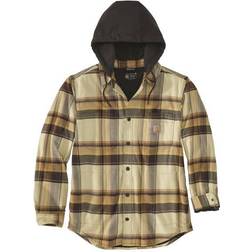 Carhartt Rugged Flex Flannel Fleece - Dunkelbraun/Hellgelb/Schwarz