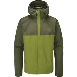 Rab Men's Downpour Eco Waterproof Jacket - Army/Aspen Green