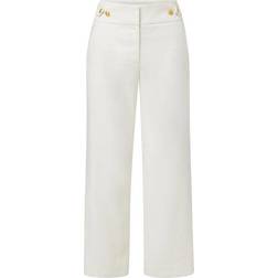 Veronica Beard Aubrie Linen Pant - White