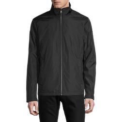 Calvin Klein Men's Stand Collar Poly Jacket, Black