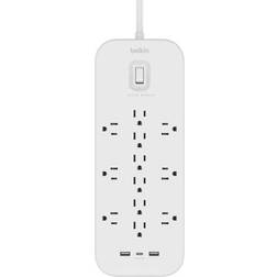 Belkin 12-outlets surge suppressor/protector sra007p12tt6