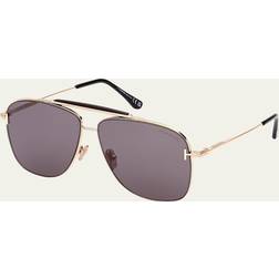 Tom Ford Jaden T Logo Metal Aviator