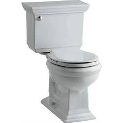 Kohler Memoirs Stately 2-piece 1.28 GPF Single Flush Round with AquaPiston Flushing Technology in Ice Grey