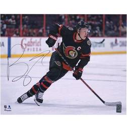 Brady Tkachuk Ottawa Senators Autographed x Black Jersey Skating Photograph