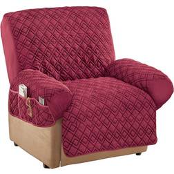 Etc Diamond-Shape Quilted Stretch Recliner Loose Chair Cover Red (228.6x)