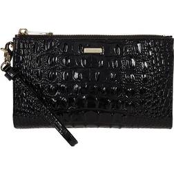 Brahmin Daisy Leather Melbourne Wristlet - Black