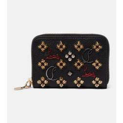 Christian Louboutin Panettone Studded Leather Coin Purse - Black