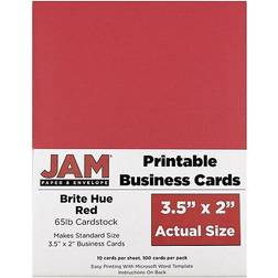 Jam Paper Printable Business Cards, 3 100/Pack