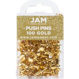 Jam Paper Push Pins, Shiny 100/Pack 222419051