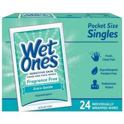 ONES Sensitive Skin Hand Wipes, Singles Extra Gentle Fragrance & Alcohol Free of 3