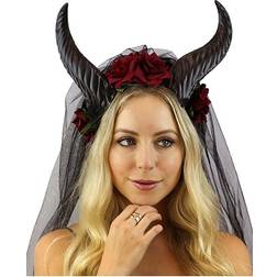 Black horn rose veil