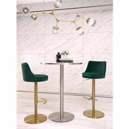 WhiteLine BS1715F-GLD/GRN Carter Bar Stool