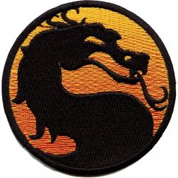 Evil Dragon Combat Round Logo Iron On Patch