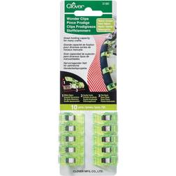 Clover Wonder Clips-Neon Green 10/Pkg