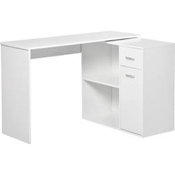 Homcom L Shaped Corner Writing Desk