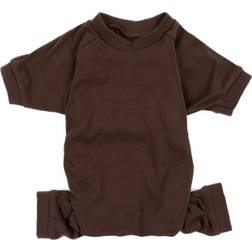 Leveret Dog Pajamas 100% Cotton Solid Brown