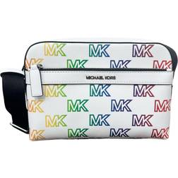 Michael Kors Cooper Utility Crossbody Bag - Rainbow Optic White