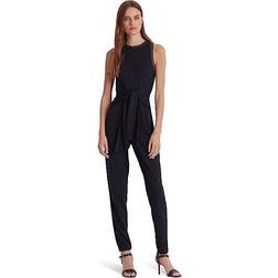 Lauren Ralph Lauren TieFront Jersey Sleeveless Jumpsuit Navy