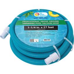 1-1/4" x 27 ft above ground swimming pool vacuum hose, swivel cuff, cut to fit