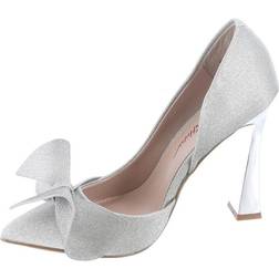 Betsey Johnson Women's Nobble Pump, Silver