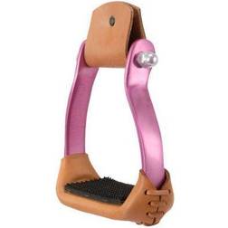 Tough-1 Aluminum Barrel Stirrups Pink