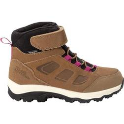 Jack Wolfskin Kid's Vojo Lt Texapore Mid K Walking Shoe - Brown Pink