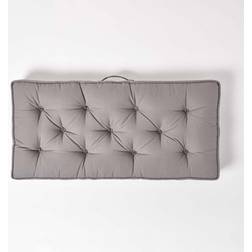 Homescapes 2 Seater Booster Coussin de chaise Gris (100x48cm)