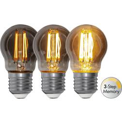 Star Trading LED-lampa E27 klot 2,9W Soft Glow Smoke 3-Step Memory