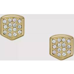 Fossil Women Heritage Crest Gold-Tone Stainless Steel Stud Earrings